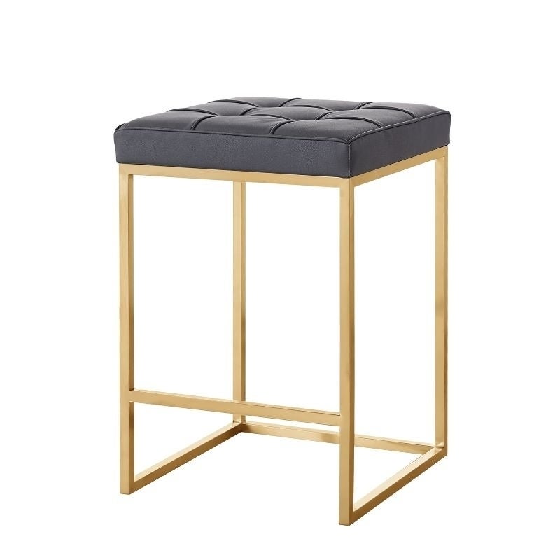 Grey PU leather seat with gold Frame Counter Stool