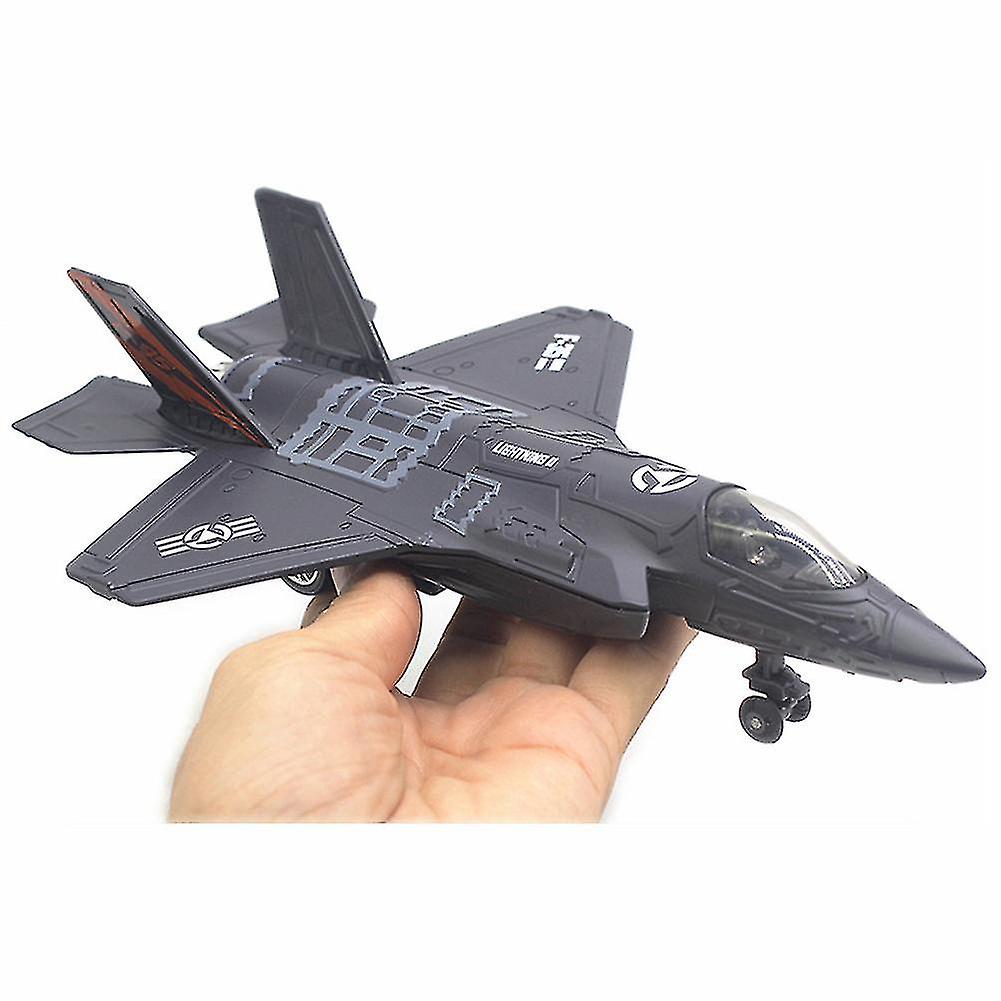 Large Alloy Pull Back F-35 Fighter Aircraft Model Music Led