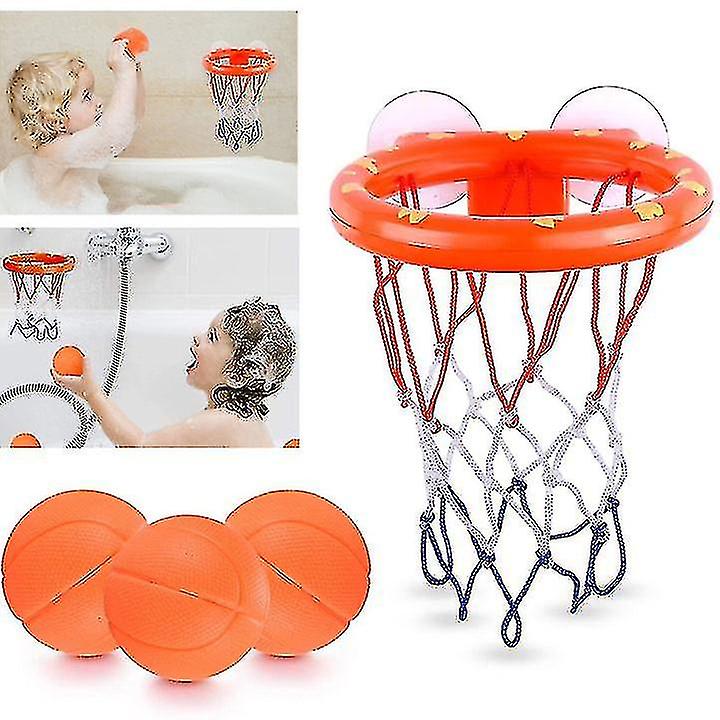 Bathtub Basketball Hoop With 3 Balls Shooting Game Toddlers Baby Bath