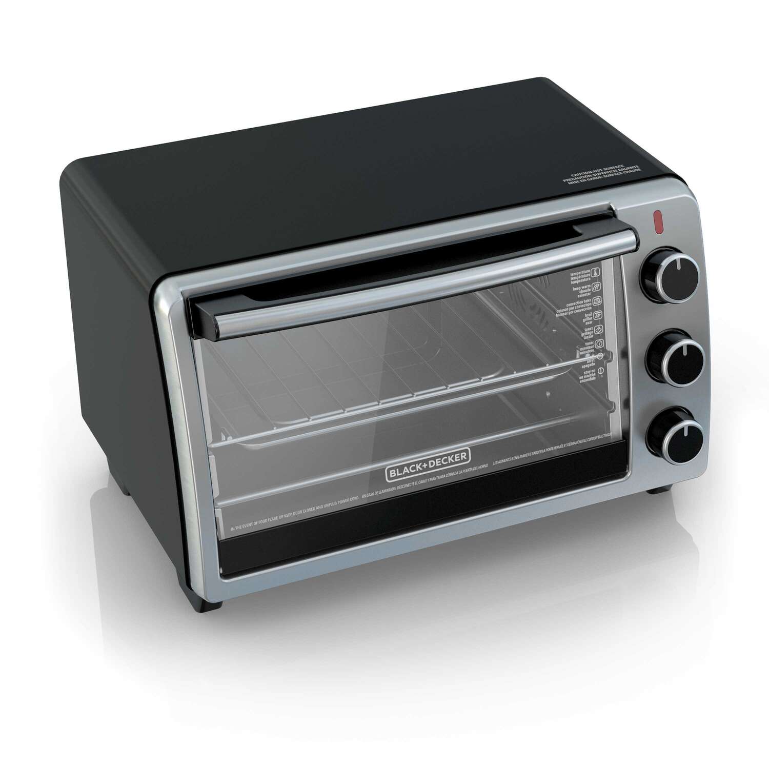 Black+Decker Stainless Steel Silver 6 slot Convection Toaster Oven 9.7 in. H X 15.9 in. W X 12 in. D