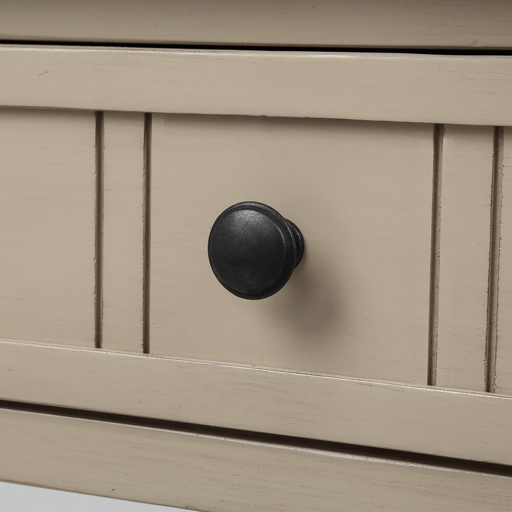 Retro Console Table with Two Drawers and Bottom Shelf