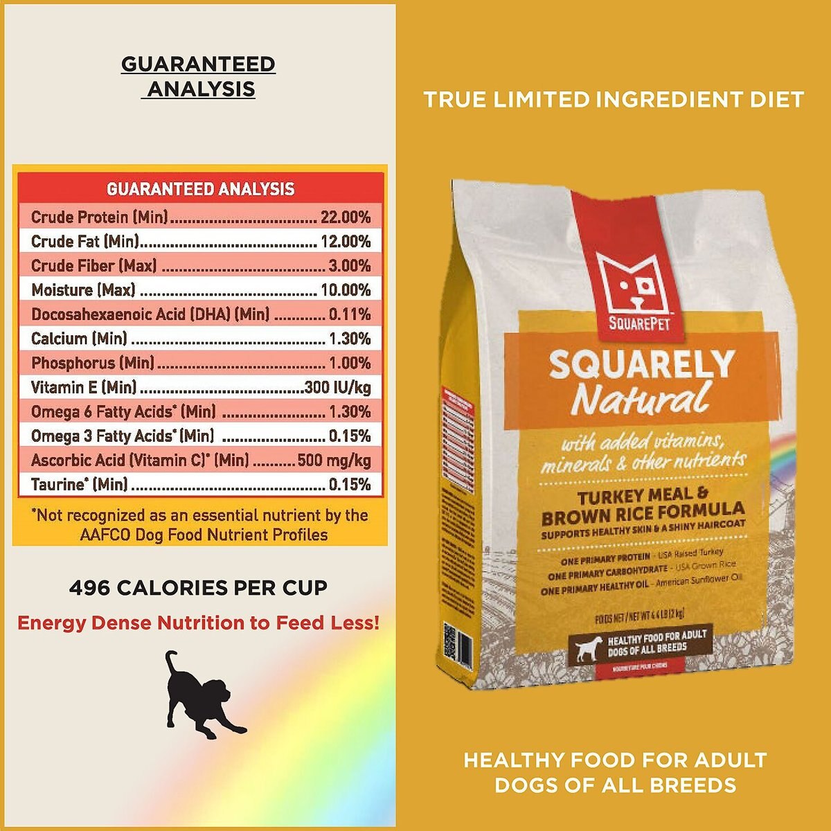 SquarePet Squarely Natural Turkey Meal and Brown Rice Formula Dry Dog Food