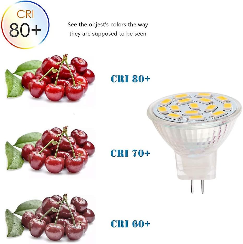 12v 3w Mr11 Led Bulbs Equivalent To 20-30w Halogen Bulbs， Gu4.0 Base， Warm White (3000k， 6 Pack)