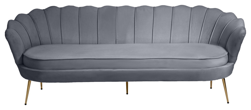 Gardenia  Velvet Upholstered Chair   Midcentury   Sofas   by Meridian Furniture  Houzz