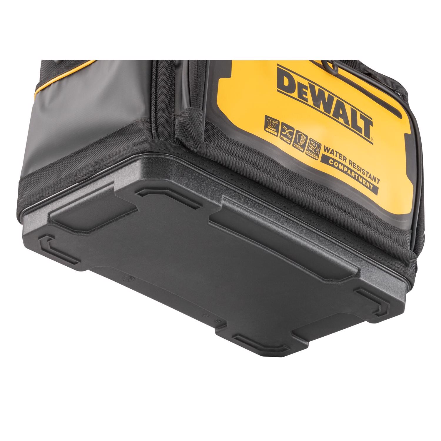 DW Polyester/Tarpaulin Open Mouth All-Purpose Tool Bag 19 pocket Black/Yellow 1 pc