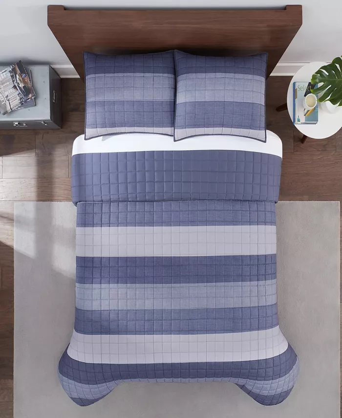 Serta Simply Comfort Billy Textured Stripe Quilt Set Collection