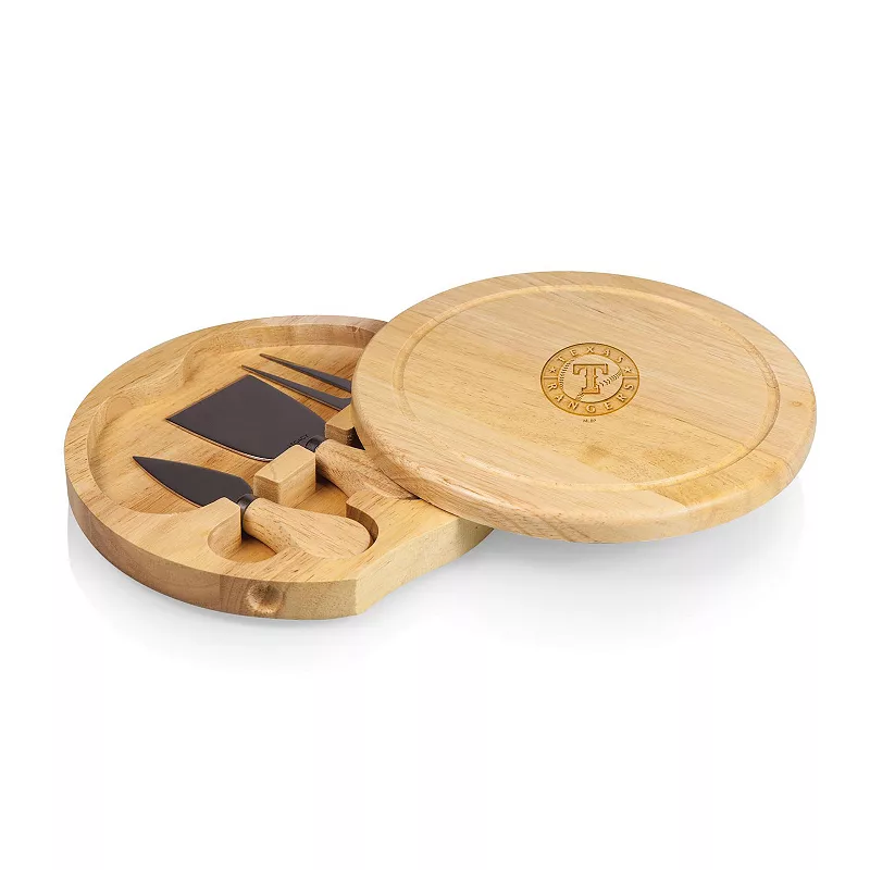 Picnic Time Texas Rangers Brie Cheese Cutting Board and Tools Set