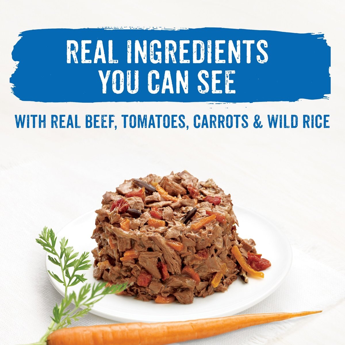 Purina Beneful IncrediBites With Beef， Tomatoes， Carrots and Wild Rice Canned Dog Food