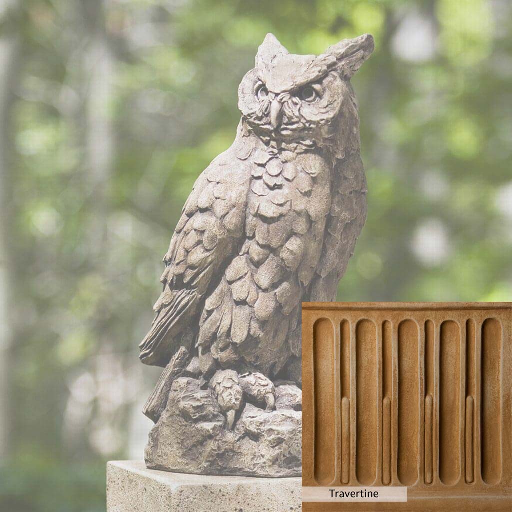 Campania International Large Horned Owl Statue