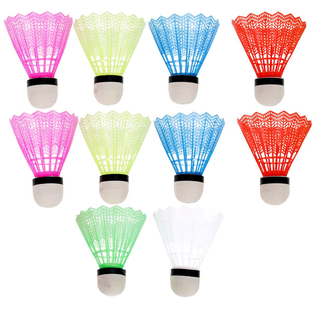 OUNONA 12Pcs Nylon Feather Shuttlecocks Training Plastic Badminton with Great Stability and Durability for Indoor Outdoor Sports