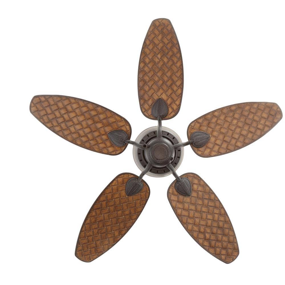 Hampton Bay Largo 48 in IndoorOutdoor Gilded Iron Wet Rated Downrod Ceiling Fan with Reversible Motor