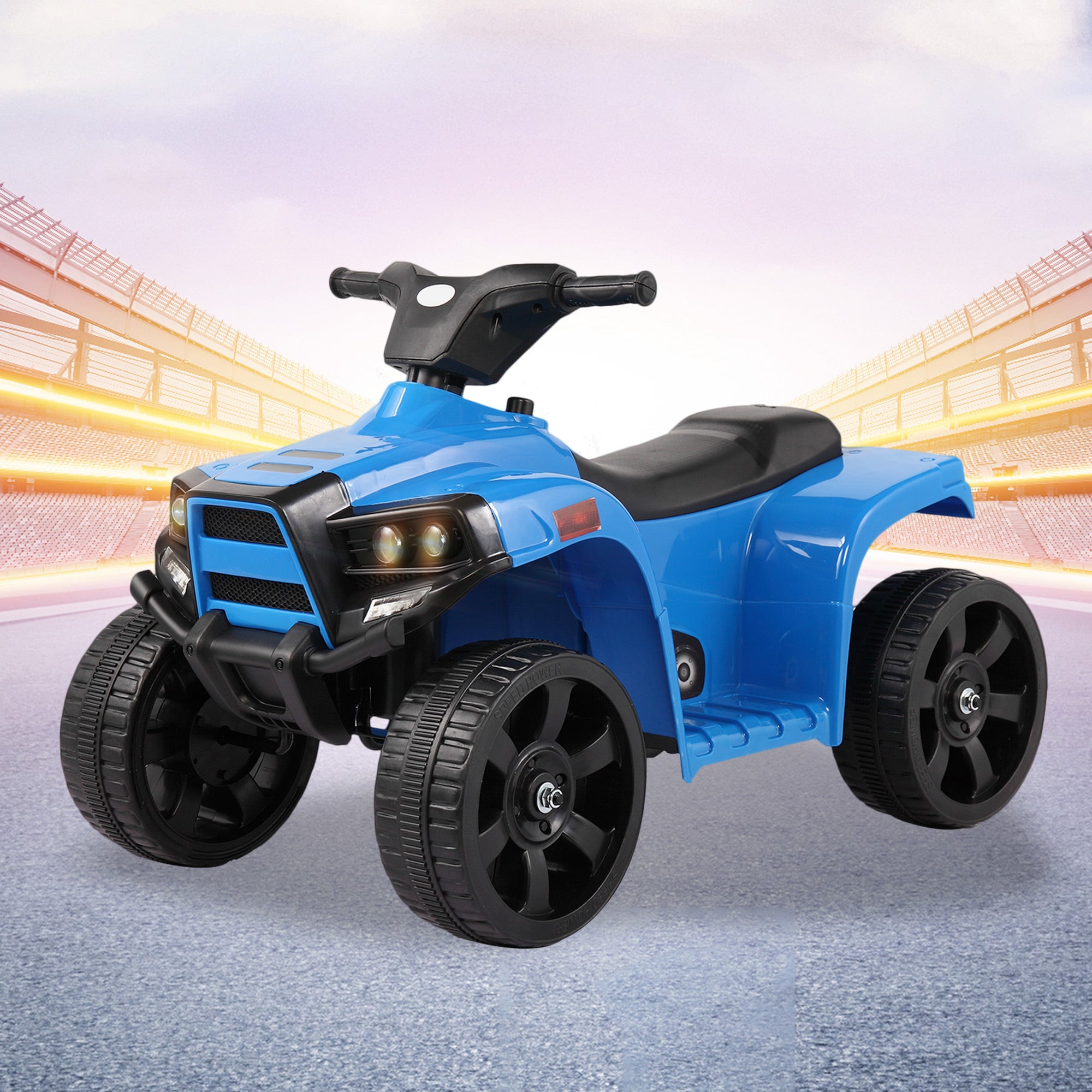 Seizeen Ride On Toy, 6V Ride On ATV for Kids, Electric 4 Wheeler Quad Bike, Ride On Car With Rechargeable Battery, Blue