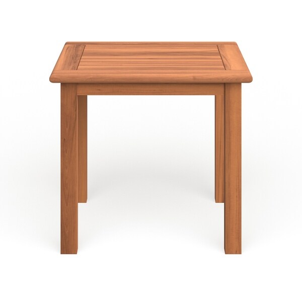 Courtyard Casual Natural Teak Heritage Outdoor Teak Side Table