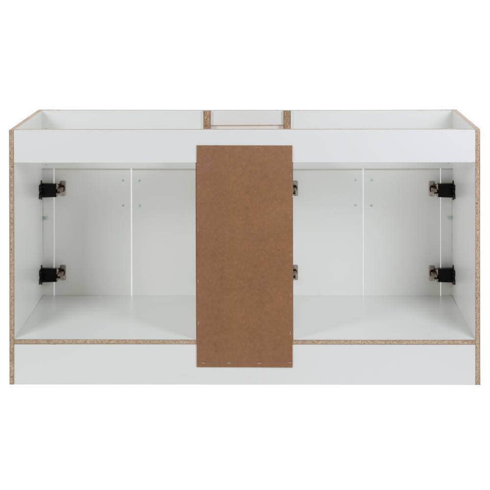 Home Decorators Collection Ridge 60 in. W x 21.6 in. D x 34 in. H Bath Vanity Cabinet without Top in White RG60-WH