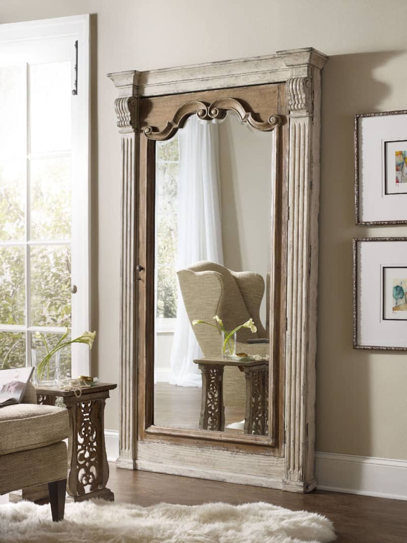 Hooker Furniture Accents Chatelet Floor Mirror w/ Jewelry Armoire Storage