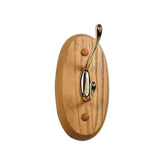 Design House Dalton Double Robe Hook in Honey Oak 561217