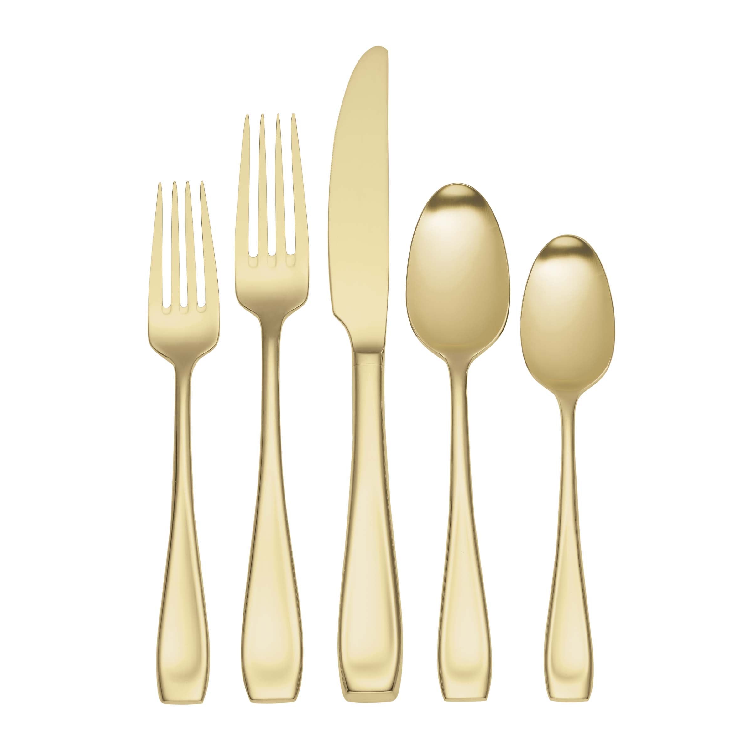 Moda Satin Champagne 20 Piece Fine Flatware Set