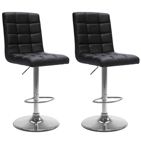 Porch and Den Puget Bonded Leather Adjustable Barstools (Set of 2)