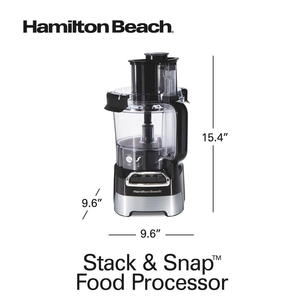 Hamilton Beach 10-Cup 3-Speed Black Food Processor 70723