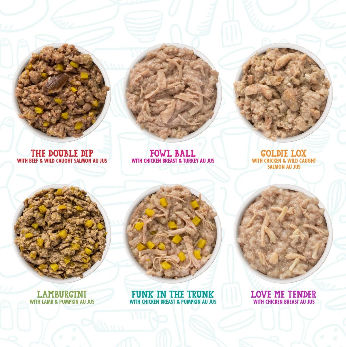 Weruva Dogs in the Kitchen Pooch Pouch Party! Variety Pack Grain-Free Dog Food Pouches