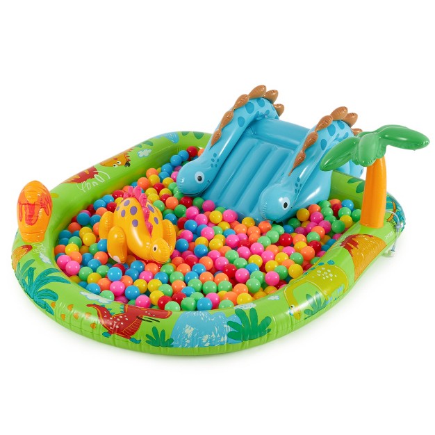 Intex 57166ep Little Dino Dinosaur Themed Inflatable Backyard Pool Play Center