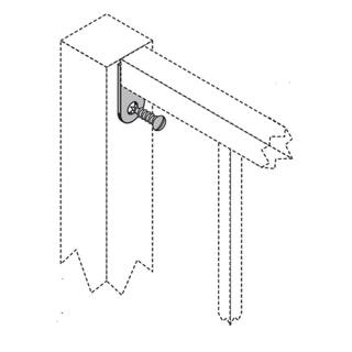 US Door and Fence 1 in. Black Fence Mounting Bracket Square Rails (4-Pack) MBFUS