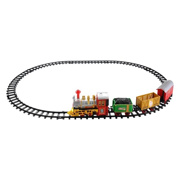 12Piece Battery Operated Lighted and Animated Christmas Express Train Set with Sound