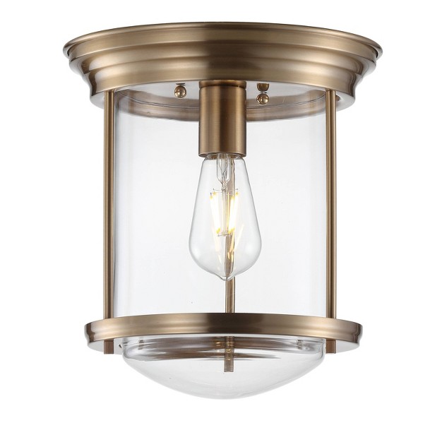 Metal glass Savannah Flush Mount includes Energy Efficient Light Bulb Jonathan Y