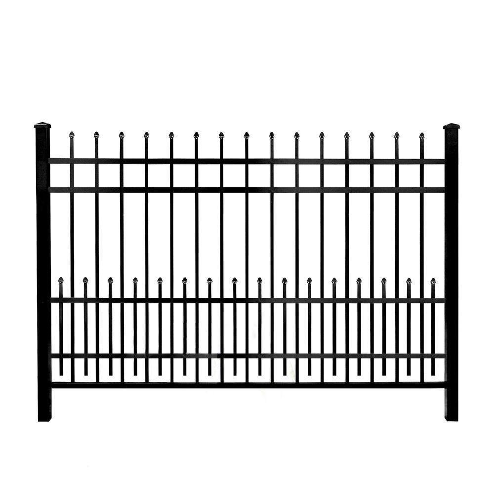 Mainstreet Aluminum Fence 34 in. x 2 ft. x 6 ft. Black Aluminum Fence Puppy Guard Add-On Panel 77331995