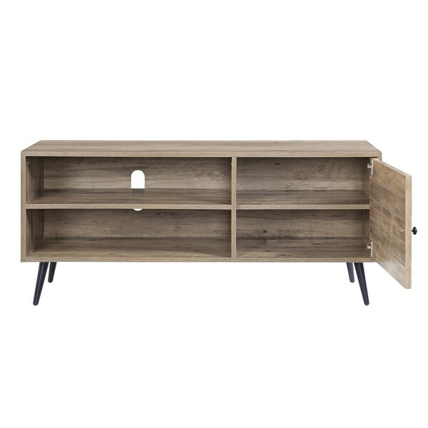 Global Pronex Baina II TV Stand in Rustic Oak Black Finish