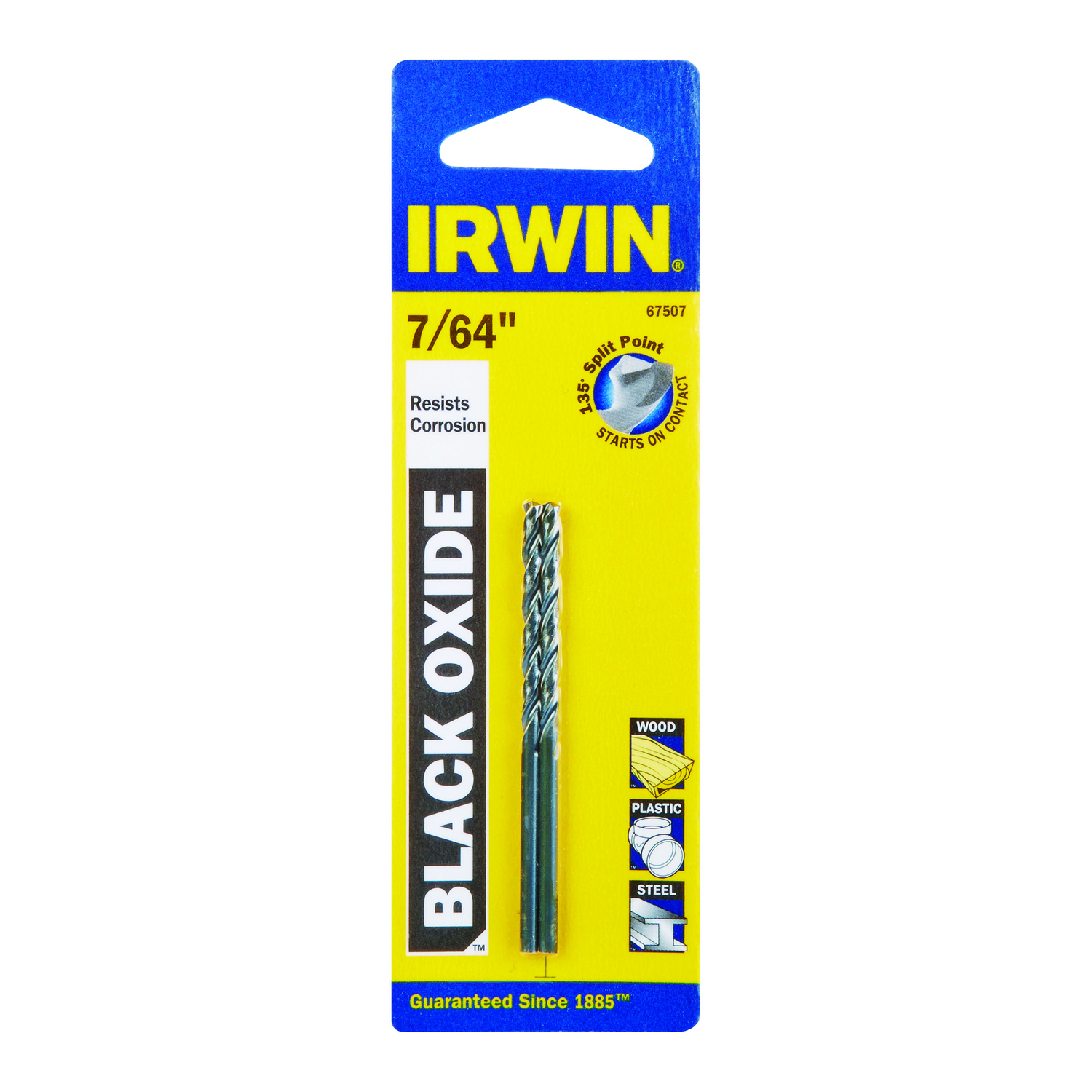 Irwin 7/64 in. X 2-5/8 in. L High Speed Steel Drill Bit Set 2 pc