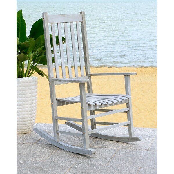 SAFAVIEH Shasta Grey Wash Acacia Wood Rocking Chair