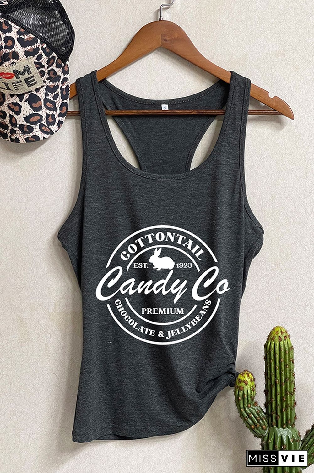 Cottontail Candy Company-Happy Easter Sleeveless Tank Top Wholesale