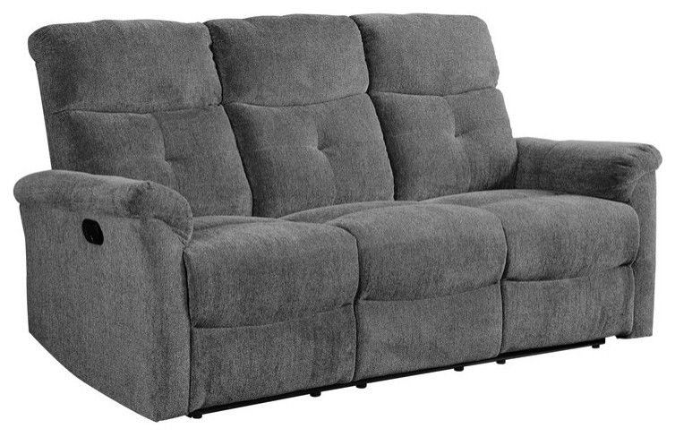 Treyton Sofa (Motion) in Gray Chenille   Transitional   Sofas   by VirVentures  Houzz