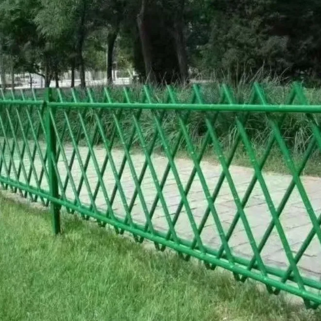 High quality low price Factory supply China powder coated Green/yellow garden bamboo fence for hot sale