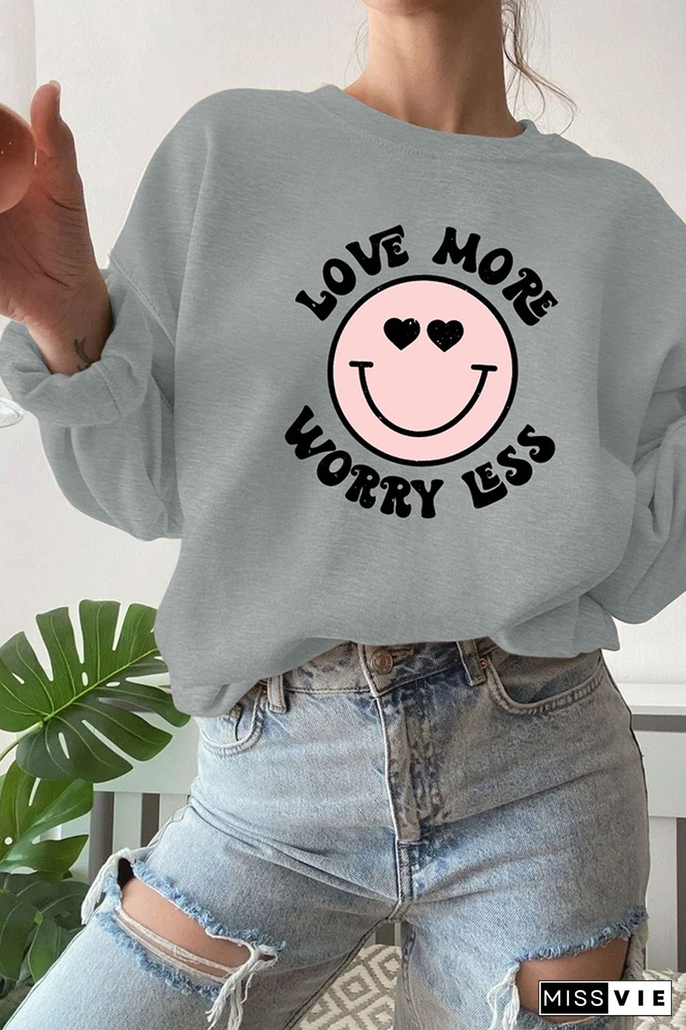 Hippie Smile Valentines Day Sweatshirt Wholesale