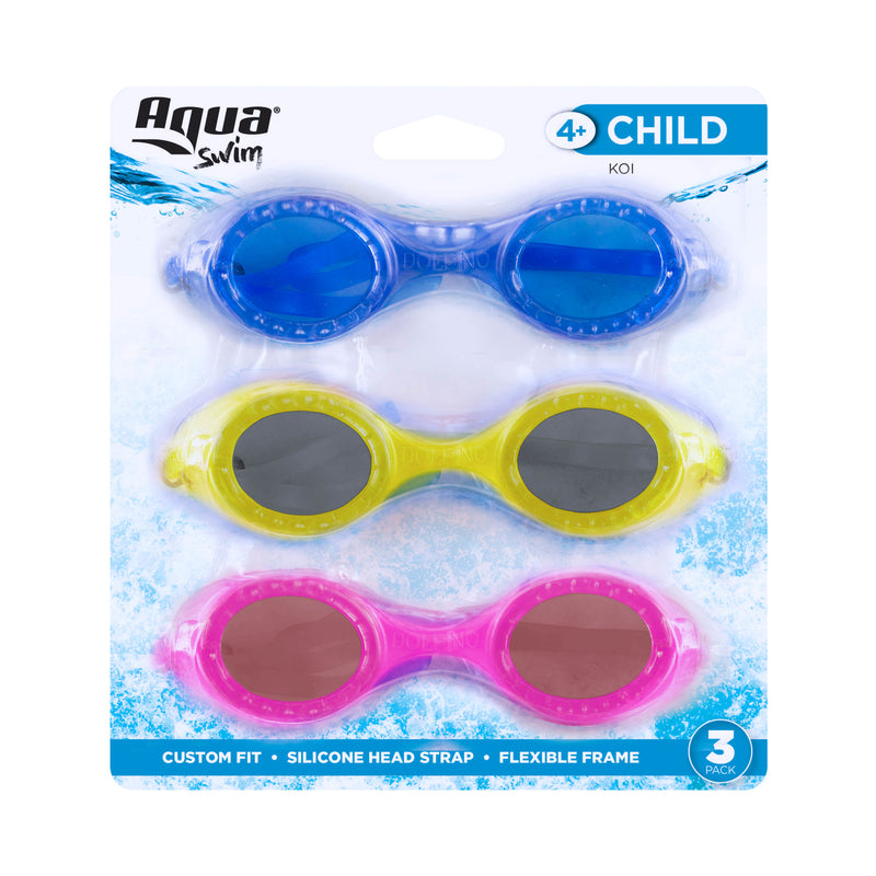 CHILD SWIM GOGGLES 3PK