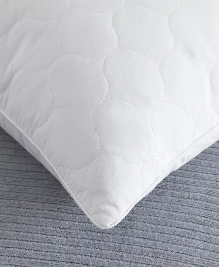 UNIKOME Teardrop Quilted Goose Down and Feather Bed Pillows， 2 Piece， Standard Queen