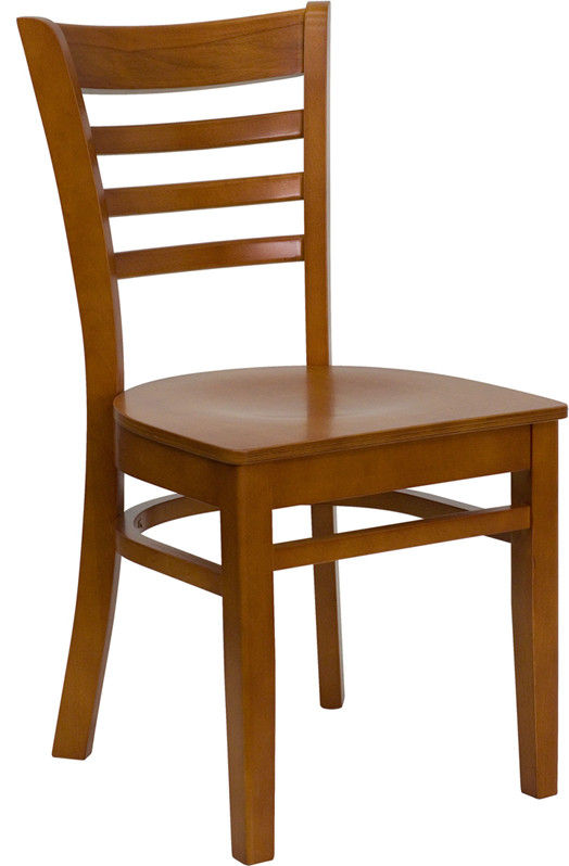 HERCULES Series Ladder Back Cherry Wood Restaurant Chair   Transitional   Dining Chairs   by First of a Kind USA Inc  Houzz