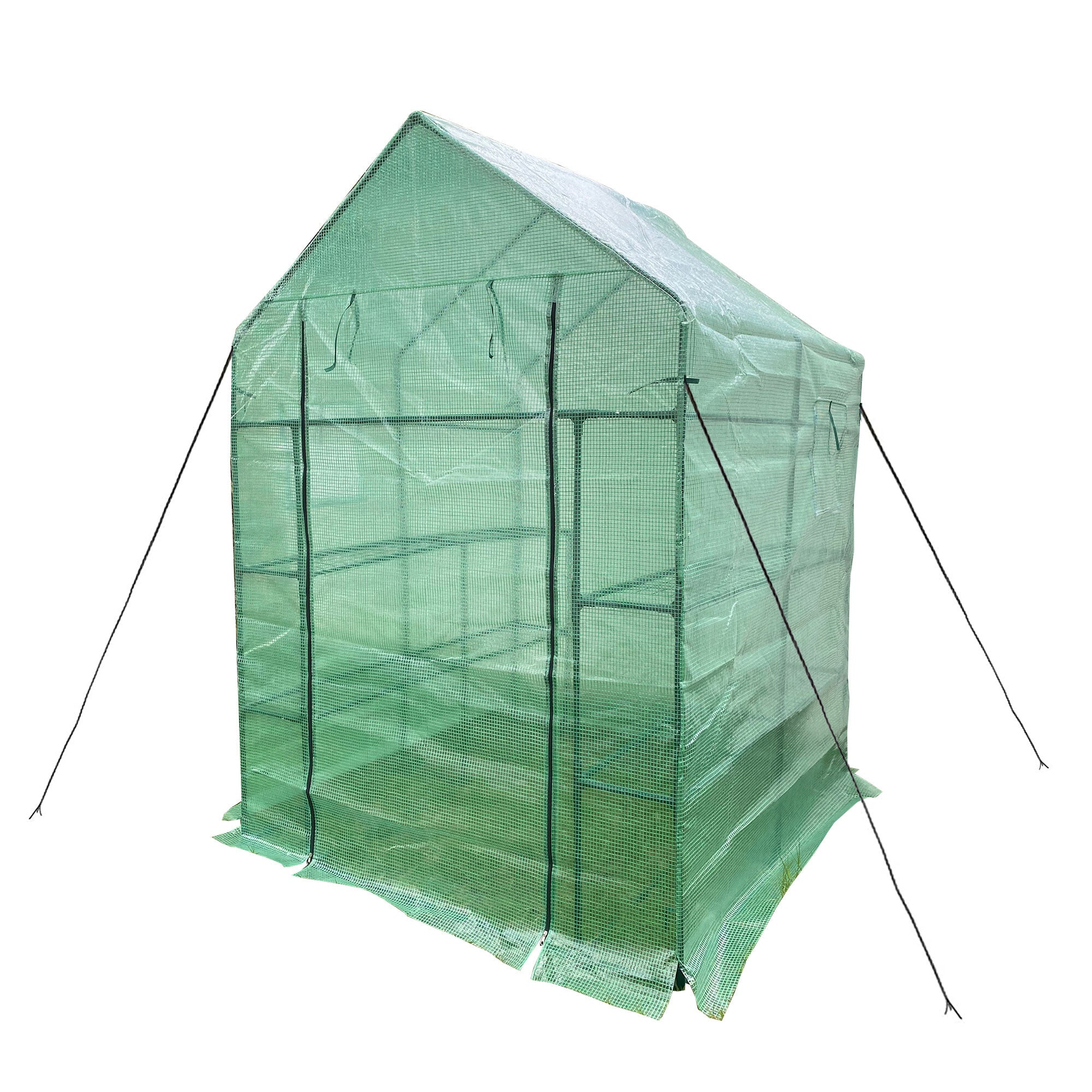 MASBEKTE 56"x 56"x 76" - 2 Tier 8 Shelves Portable Mini Walk-In Greenhouse Indoor Outdoor Plant Garden Greenhouse