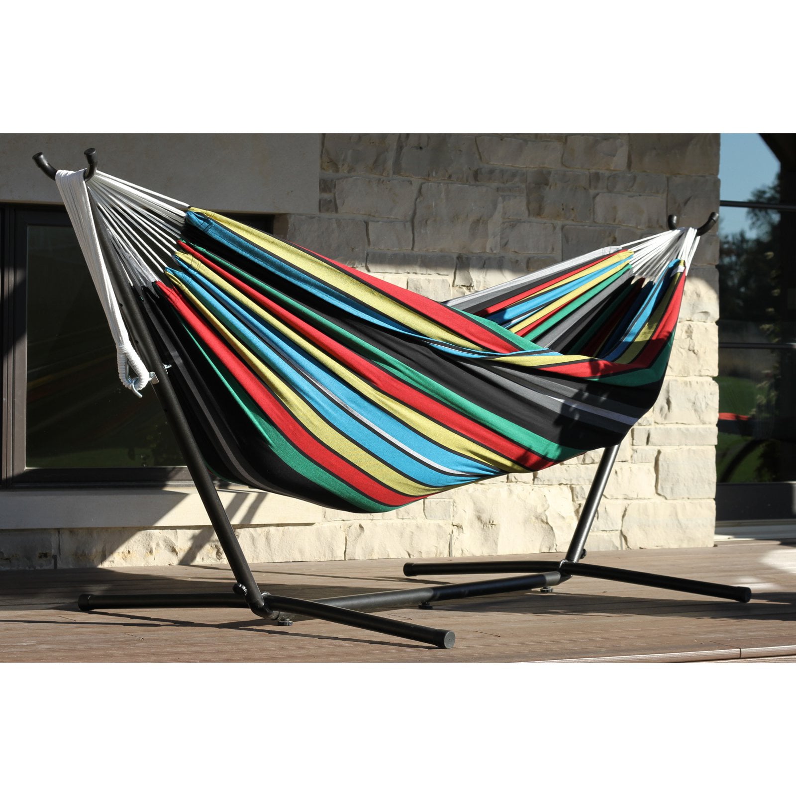 Vivere's Double Rio Night Hammock Combo with 9ft Stand