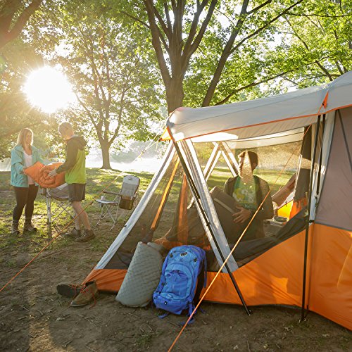 Core Equipment 17' x 12' Cabin Tent w/Screen Room， Sleeps 11