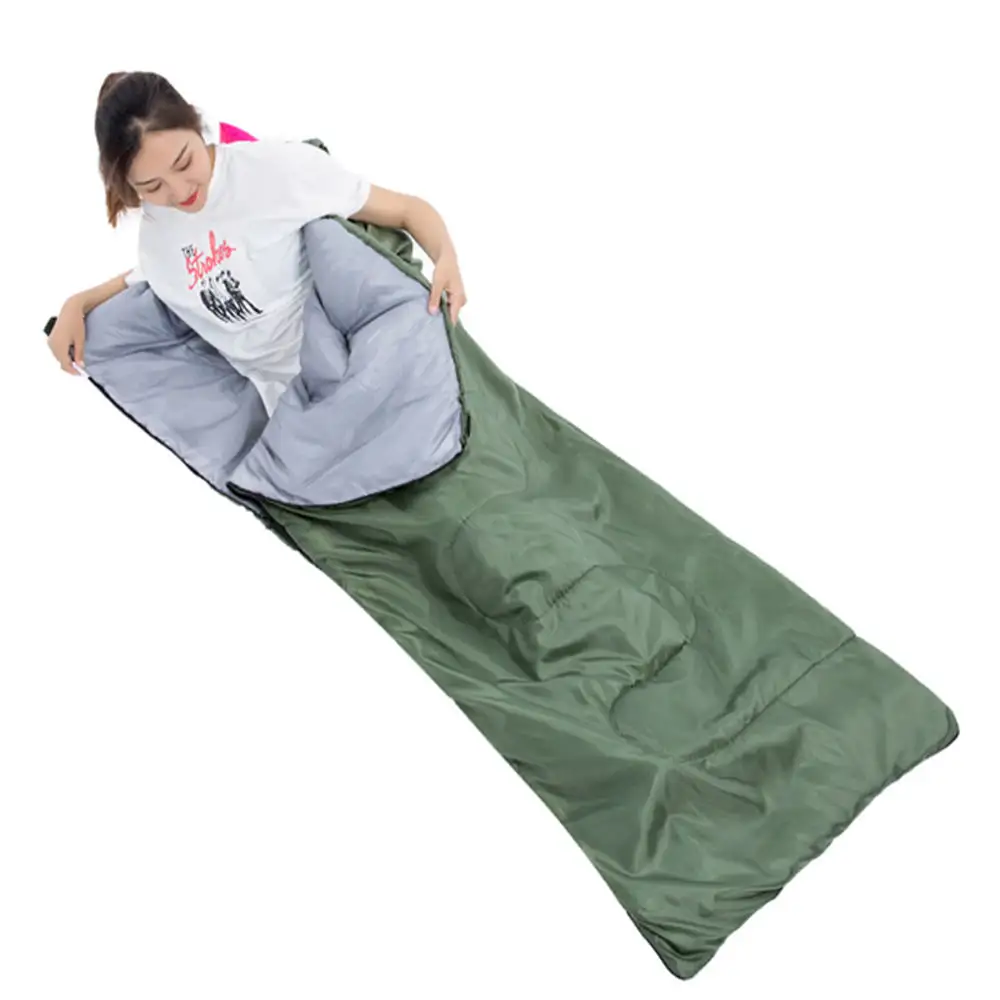 Outdoor Emergency Envelope Keep Warm Adult Hooded Lightweight Sleeping Bag For Camping Travel