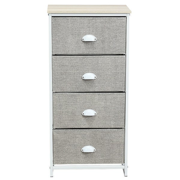 Chest Storage Tower Side Table Display Storage with 4 Drawers - 18