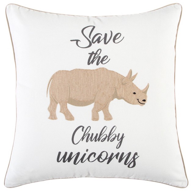 Oversize Rhino Square Throw Pillow Cover Rizzy Home