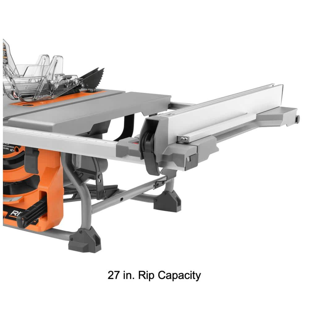 RIDGID 15 Amp 10 in. Portable  Corded Jobsite  Table Saw with Folding Stand R4518