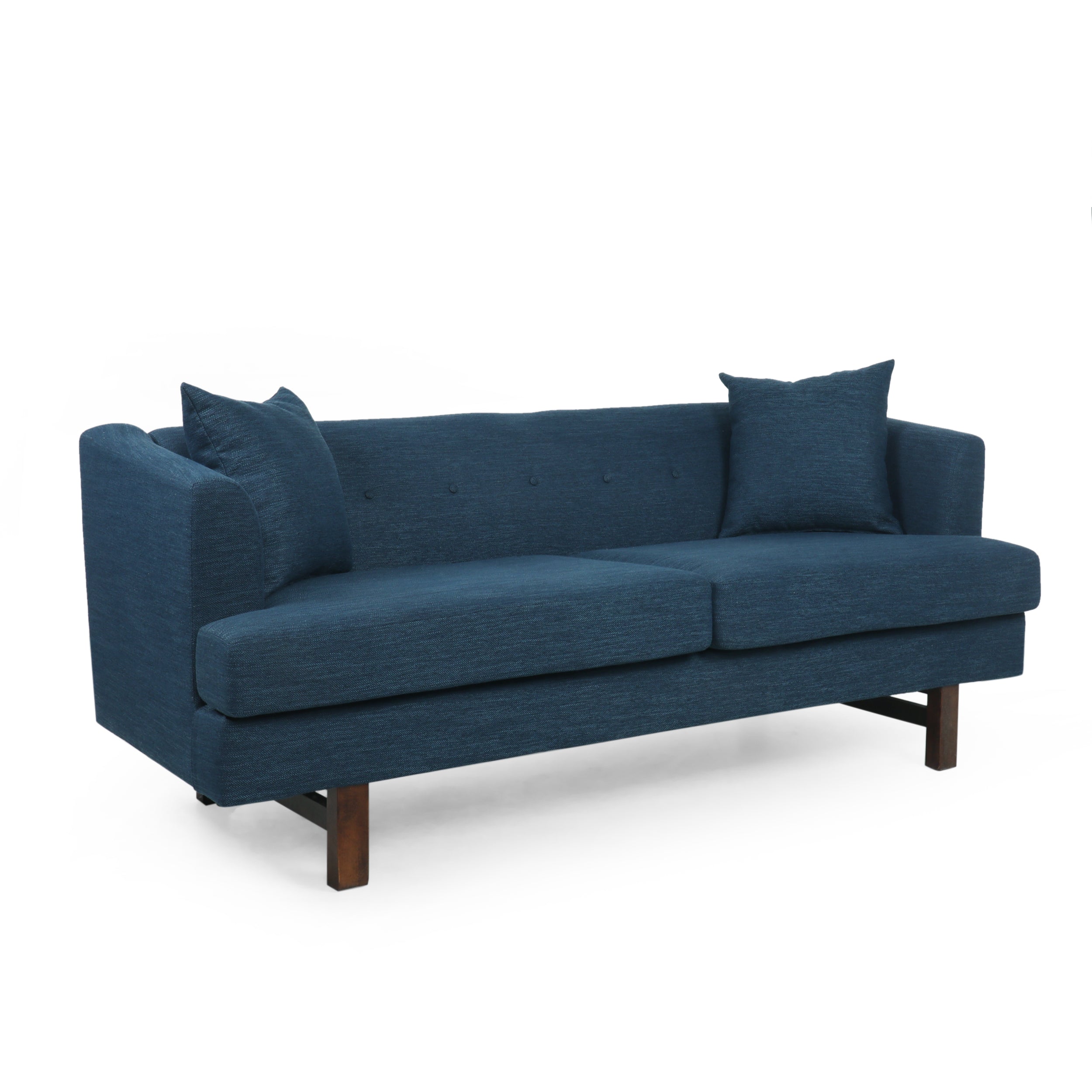 Sparks Mid-Century Modern Upholstered 3 Seater Sofa