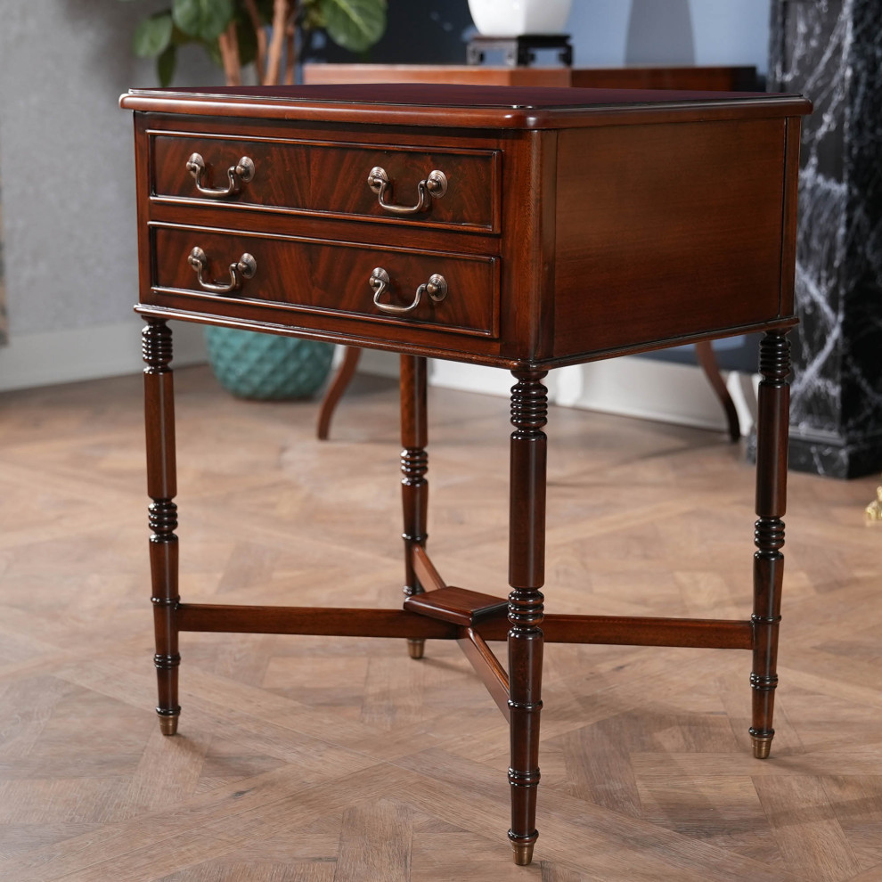 Mahogany Turned Leg Table   Traditional   Side Tables And End Tables   by Niagara Furniture  Houzz