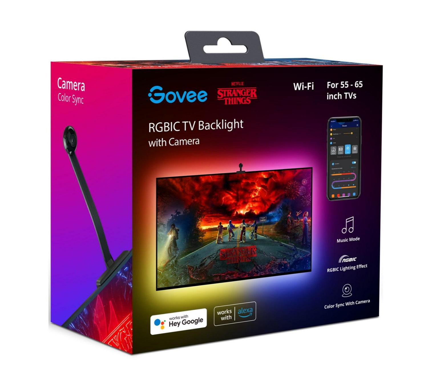 Govee Stranger Things RGBIC TV Backlight with Camera 12.5FT