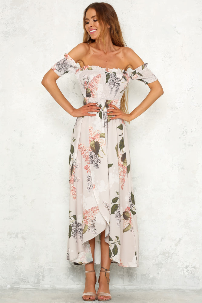 Kissed By A Rose Maxi Dress Beige